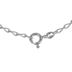 Mycket tunn gles pansarkedja äkta silver 45 cm