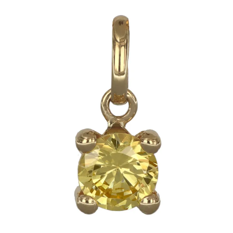 November månadssten smycke äkta guld 18 karat