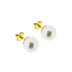 Odlade pärlor guldörhängen