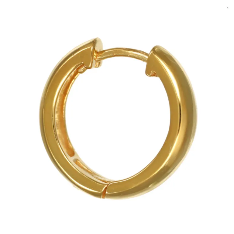 Plain round hoops guldförgyllt äkta silver 20 mm