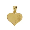 Platt guldhjärta smycke äkta guld 18 karat