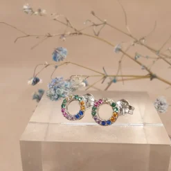 Rainbow örhängen äkta silver