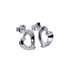 Örhängen hjärtan i kontur