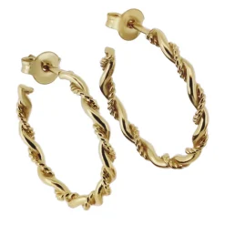 Rope creoler guldförgyllt äkta silver