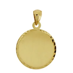 Rund berlock äkta guld 18 karat med fasetterad kant