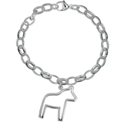 Silverarmband med dalahäst äkta silver