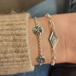 Silverarmband med dräktkläppe