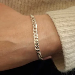 Silverarmband pansar 20 cm