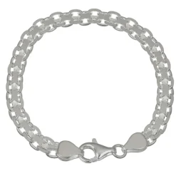 Silverarmband X-länk äkta silver 18 cm