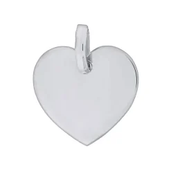 Silverhjärta platt berlock äkta silver 13 mm