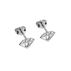 Silverörhängen Diamond