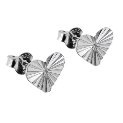 Silverörhängen hjärtan