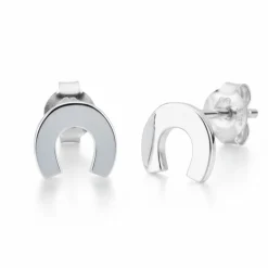 Silverörhängen hästskor