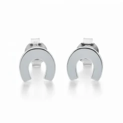 Silverörhängen hästskor