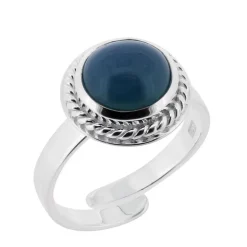 Silverring med bergslaggsten