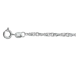 Singapore vriden silverkedja 45 cm