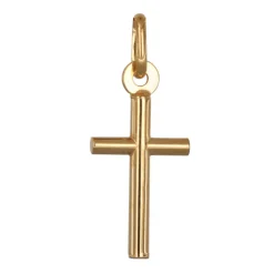 Slätt guldkors äkta guld 9 karat