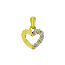 Smycke i guld med hjärta