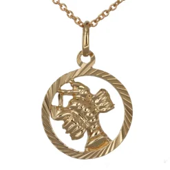 Stjärntecken halsband kräfta äkta guld 9 karat