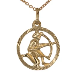 Stjärntecken halsband skytten äkta guld 9 karat