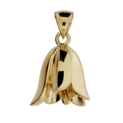 Stor blåklocka ängsklocka dalaklocka äkta guld 18 karat