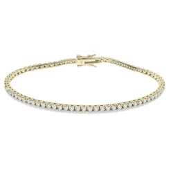 Tennisarmband mini guldförgyllt äkta silver