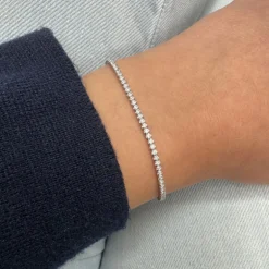 Tennisarmband petite vita stenar äkta silver