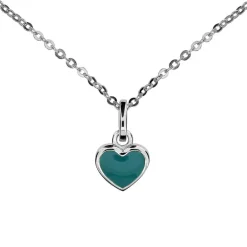 Turkos hjärthalsband