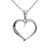 Vitguldshjärta med vitguldskedja 18 karat