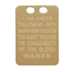 Waranbricka äkta guld 18 karat med gravyr