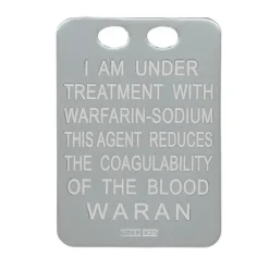 Waranbricka äkta silver med gravyr